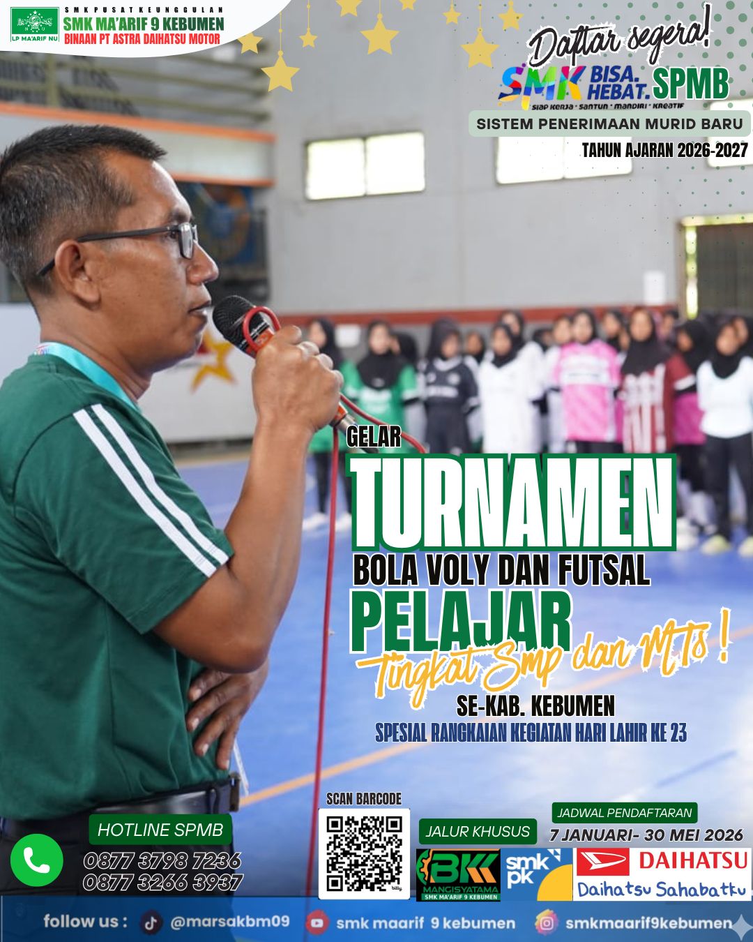 SMK Ma&rsquo;arif 9 Kebumen Rayakan Usia ke-23 GelarTurnamen Pelajar MARSA CUP VIII
