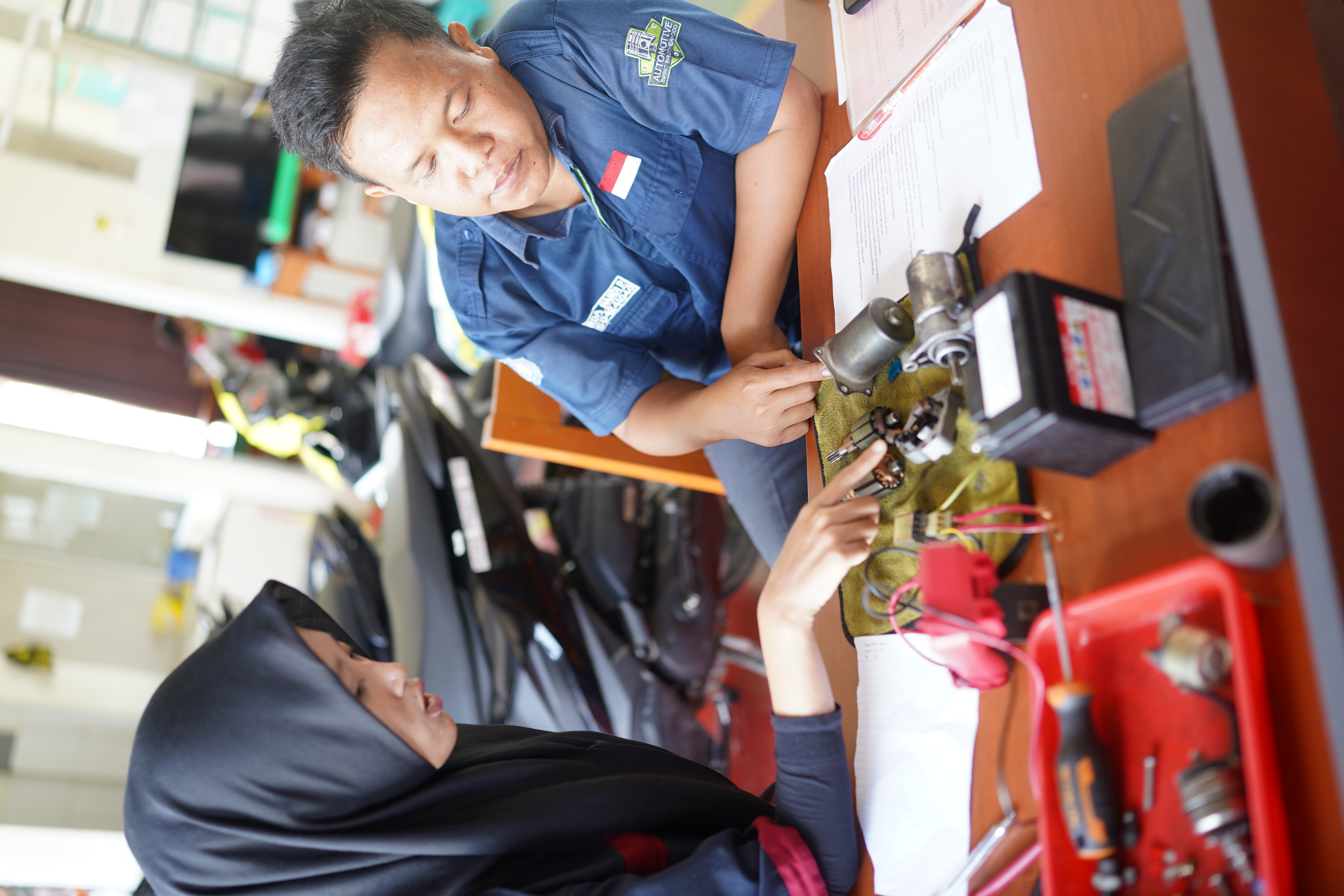 Ramai Dicari! Praktik Sistem Starter Sepeda Motor di TSM SMK Ma’arif 9 Kebumen Jadi Sorotan